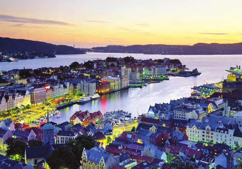 Bergen s radiant waterfront at sunset attractions. Mid-afternoon we depart for the village of Gaala and our ski lodge hotel.