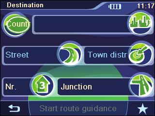 S karte možete izravno prijeći u izbornik za navigaciju ili u postavke karte (poglavlje»rad s kartama«). U izborniku Navigation (Navigacija) pritisnite simbol.