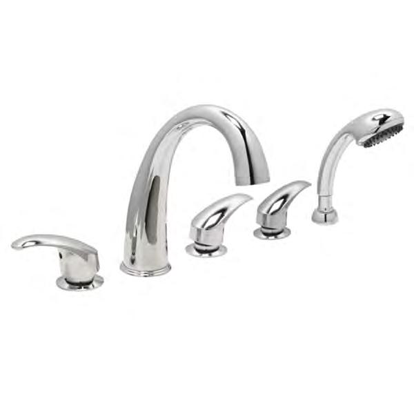 conditions 1 Year Warranty Huntington Brass Fast Fill 5 Piece Faucet Set Color/Finish: Chrome Features: Jewel Arched Solid Brass Spout 3/4 Valve, 3/4 Ports Ceramic Disc Cartidges