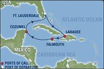 7:00 PM Docked 17-Apr Cruising 18-Apr Cozumel, Mexico 8:00 AM 7:00 PM Docked 19-Apr Cruising 20-Apr Fort