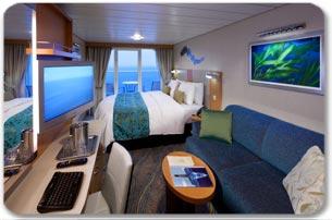Category JS Ocean View Balcony: Two twin beds (can convert into queen-size), private
