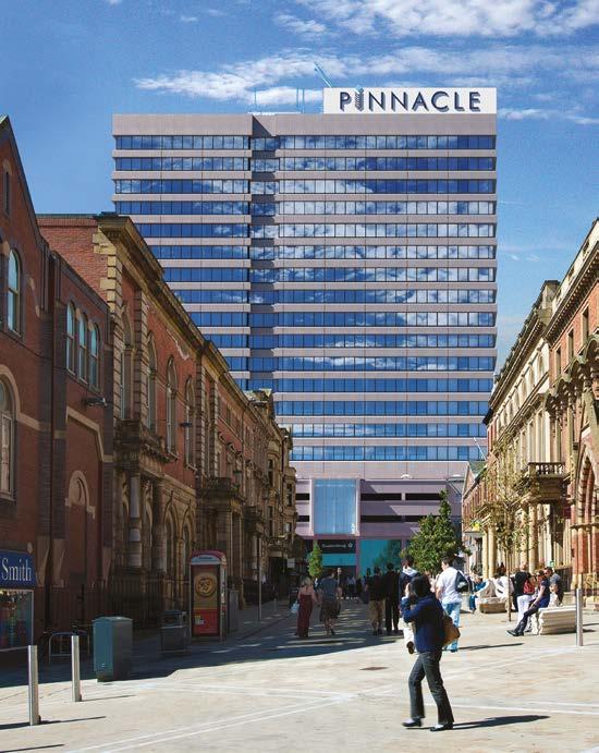 LANDMARK BUILDING Prominently located at the heart of Leeds city centre, Pinnacle is a landmark office building perfectly located between the city s historic CBD and the retail quarter.