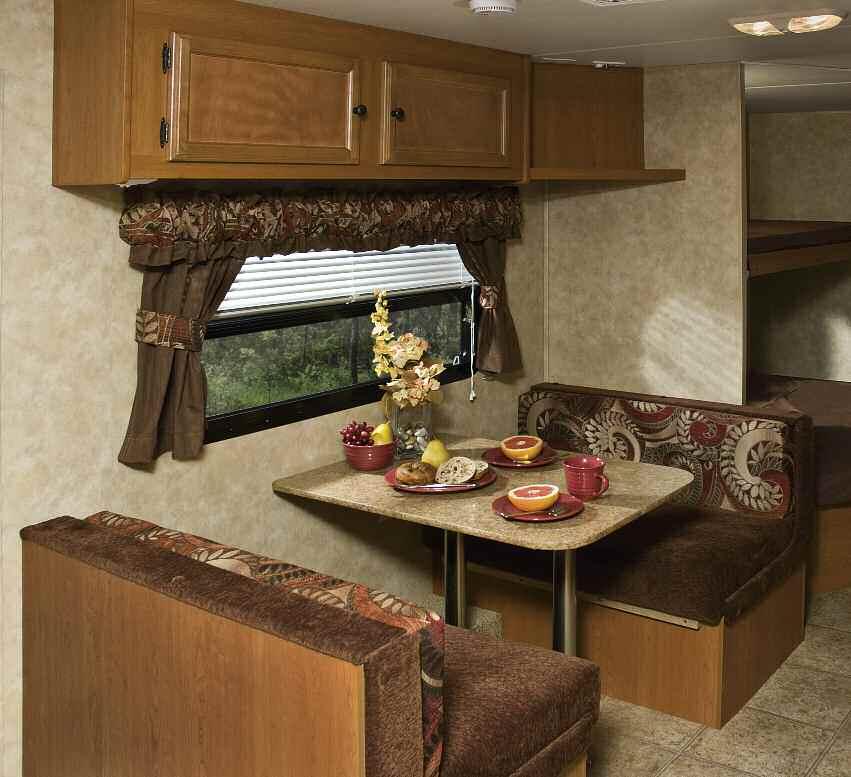 TRAVEL TRAILER A beautifully coordinated décor accents the comfort