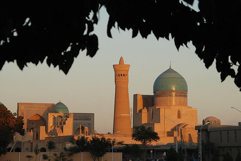 places of ancient cities Samarkand, Bukhara, Khiva and Fergana