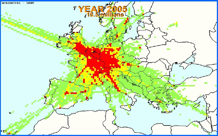 Air traffic keeps on growing and density keeps extending European Air Traffic