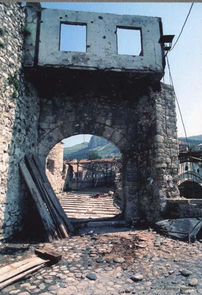 Consequences of Bosnian War (1992-95) 150 000 dead, mostly civilians 60% of households damaged tens of thousands raped 2 million refugees 15 000 still missing Old town of Mostar during the War Bosnia