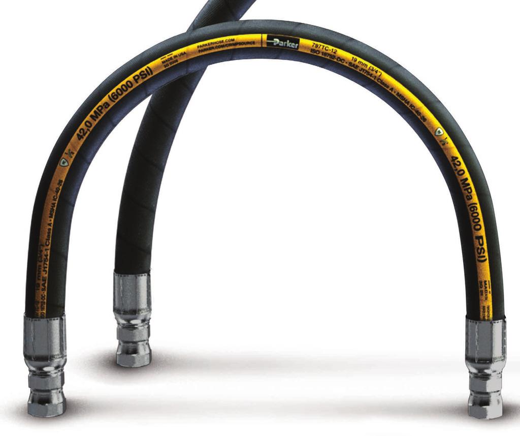 Compact Spiral Hose has half the bend radius of its SAE counterpart and a significantly smaller bend radius than corresponding-size Parker conventional spiral hose.