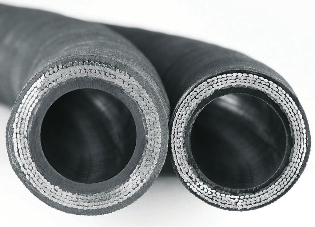 High abrasion resistance The highly abrasion-resistant cover of Compact Spiral Hose delivers long, dependable service life in rigorous and/or remote installations.