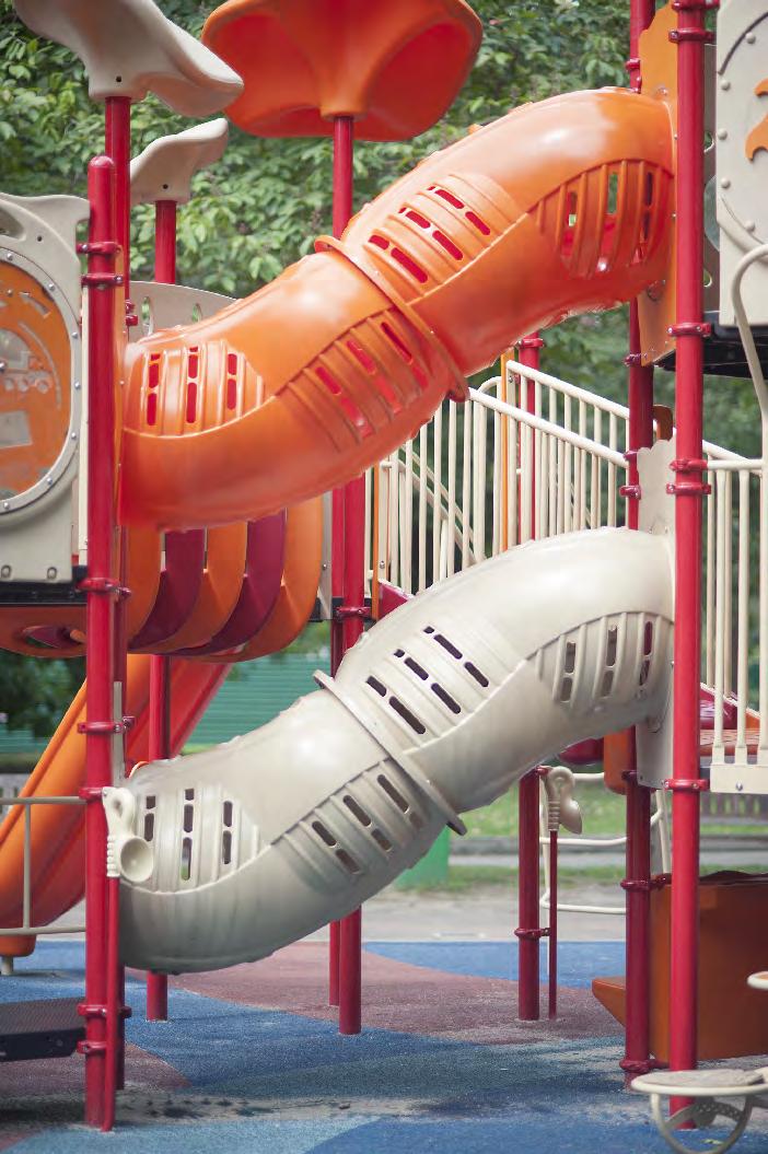 At the slide You see your child running to the slide.