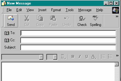 E-mail poruke Nova e-mail poruka započinje se pisati izborom File->New->Mail Message ili klikom na gumb Create mail.