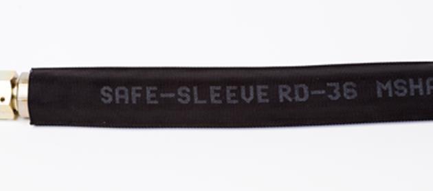 SAFE-SLEEVE MSHA protect people near-by a breaking hose protect hydraulic hoses