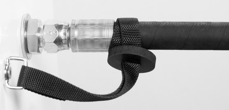 SAFE-STOPPER hose restraint to stop Whip Lash -effect when a hose gets detached keeps the hose from