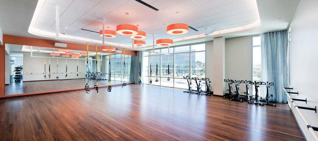 WELLNESS CENTER Fueled by High Performance Equipment Adjacent to Onsite Cafe First-Class Locker Rooms Top Notch NorCal Instructors Employee Wellness Programs Available Group Fitness: -