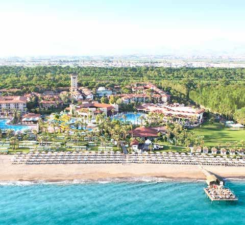 Anatolia s fascinating atmosphere, special architecture integrated with nature, beautiful deep blue Belek Sea,