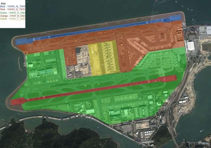 9. HONG KONG GROUND (GND) 9.1. AREA OF RESPONSIBILITY 9.1.1. Hong Kong Ground (VHHH_N_GND, VHHH_S_GND & VHHH_C_GND) owns all ground movement areas of the airport, including all taxiways and inactive or closed runways.
