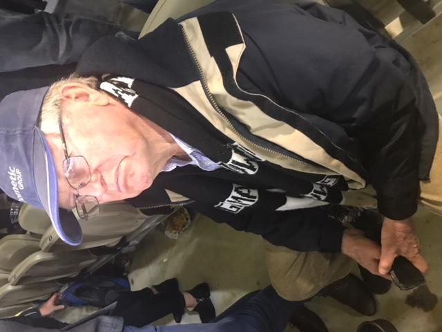This is one very sad Rotarian pictured after the Collingwood v West Coast Eagles match in Perth on Friday night, there is always next year, Denis Nolan!