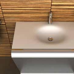 per miscelatore Bathroom console - corian Surface finish: