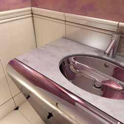 Sink: THA built-in (glossy steel) Fittings: range TUY Adjustable feet Wall mounting kit