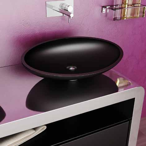 parete Con o senza foro per miscelatore Bathroom console Surface finishes: glossy antitouch Sink: CASCARA free standing