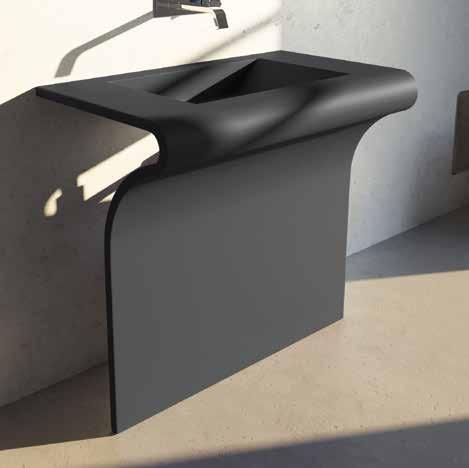Painting: polyurethane soft touch finish on powder coating base Sink: MIDE welded Fittings: range TUY Adjustable feet Wall mounting kit