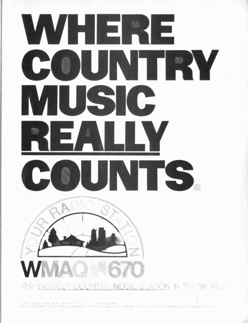 WHERE COUNTRY MUSC REALLY COUNTS WMAQh67O THE