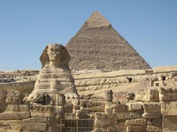 17. Great Pyramids Khufu = 480 ft high Khafre = 450 ft