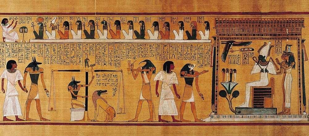 24. Last judgment of Hu-Nefer From his tomb (page from the Book of the