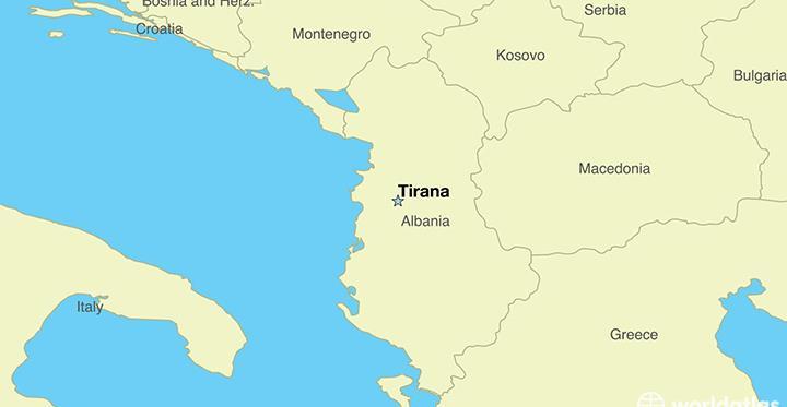 Tirana: the capital.