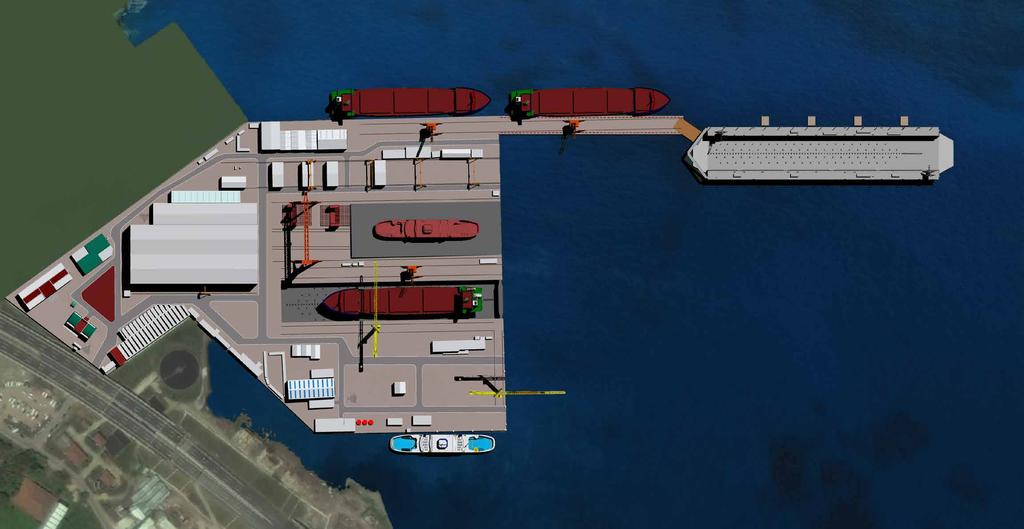 Quay Jib Crane 35 tons at 35 meters 1600 meters Total Quay Length Floating Dock Crane 15 tons Floating Dock Crane 15 tons