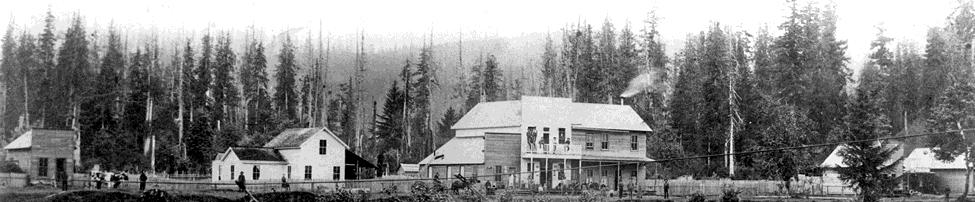In the notes on the original photograph, the buildings are identified as (L-R): Dr. Baker s office, Jeremiah Borst s house (built originally for Mr.