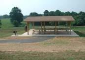 Picnic unit Outdoor space in a picnic facility that