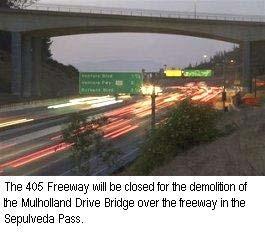 Freeway closure.