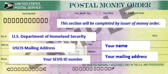 These checks have no name or address in the upper left hand corner. In the memo line, write your SEVIS ID number and name, if different than the name on the check.
