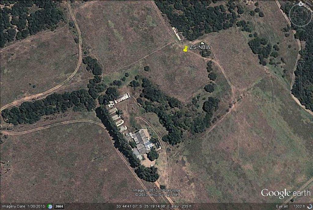 ZS-NBW wreckage Trees Farm house Figure 1: Google Earth photo shows the location of the wreckage 1.2 Injuries to Persons Injuries Pilot Crew Pass.