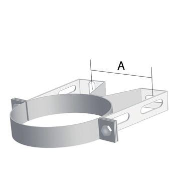 This component can also be used in conjunction with a Support Length, but the collar would be discarded for this application. 80mm - 100mm Wall and To be used at intervals not exceeding 2.