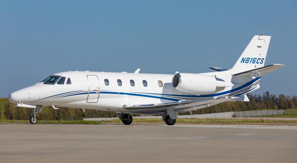EXTERIOR EXTERIOR DESCRIPTION (Repainted at Duncan Aviation Lincoln, NE in March, 2018) White with Blue and Grey Stripes This aircraft is being brokered by Guardian Jet, LLC.