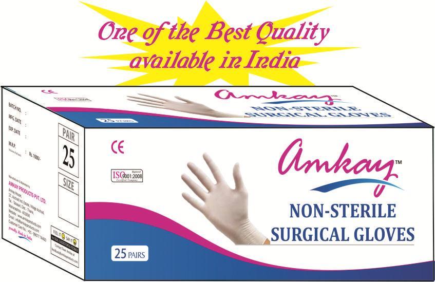 Surgical Gloves - Non-Sterile Our Latex Gloves are made of Natural Rubber with Micro Rough