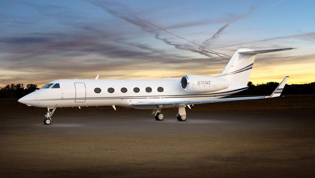 EXTERIOR EXTERIOR DESCRIPTION New paint April 2015 by Gulfstream Appleton Overall Matterhorn White with Blue and Gray accent stripes This aircraft is being brokered by Guardian Jet, LLC.