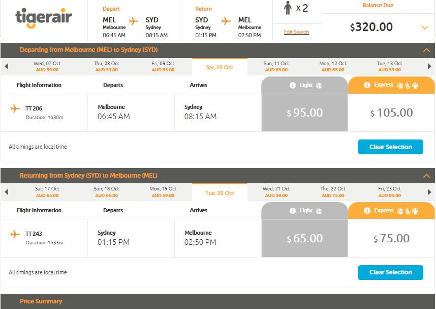 3. Select flight Please select the required flight by clicking on the fare price box located next to the desired flight.