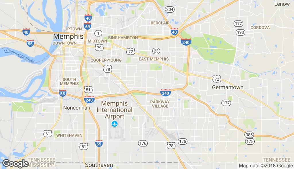 Regional Map Advance Auto Parts - 1520 Getwell Rd, Memphis ADVANCE AUTO PARTS -