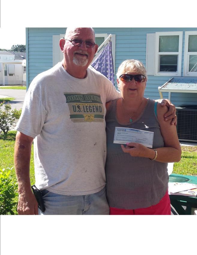 Michigan District $2,000 Raffle Winner Douglas Soule from Zephyr Hills, Florida is the 2nd place winner of the $2,500 Prize in the