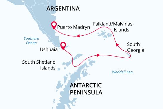 Falklands, South Georgia & Antarctica Antarctic Wildlife Adventure 26 Feb - 19 Mar 2019 22 days Embarkation:
