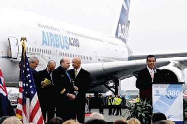Starting with the early stages of development in 1994 and through numerous delivery delays, the Airbus A380 super jumbo has made its worldwide promotional tour and route-proving runs, and its launch