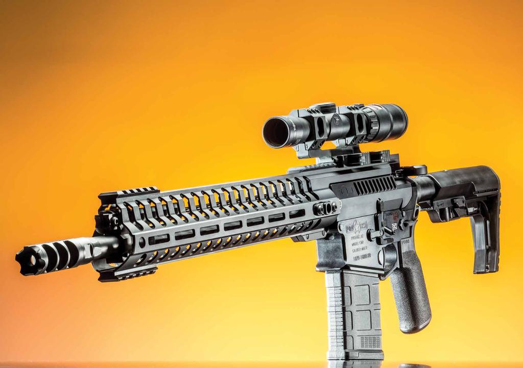 THE EVOLUTION Say hello to the lightest, smallest.308 AR around IS HERE By Fred Mastison Searching for a rifle that fits a spectrum of applications can be a real struggle.