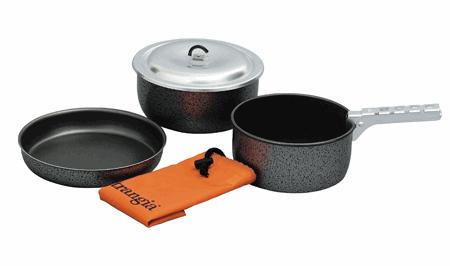 Weight: 440gm 61453 TUNDRA III (NON STICK) This set is ideal to complement your gas stove with milled bases on the pans and