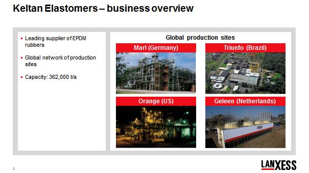 Since the beginning of the year, the EPDM business of LANXESS has been managed in a separate business unit, Keltan