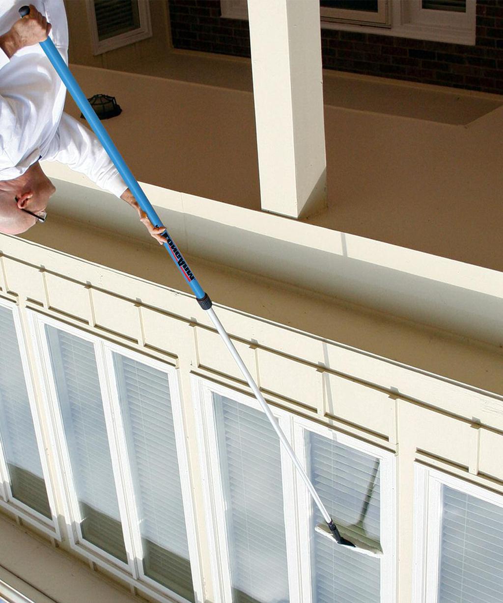 PRO-DESIGN WINDOW CLEANING TOOLS CLEAN WINDOWS LIKE A PRO. The ProDesign handle swivels to clean curves and angles easier than ordinary squeegee handles.