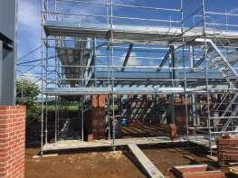 steel frame is erected and we can