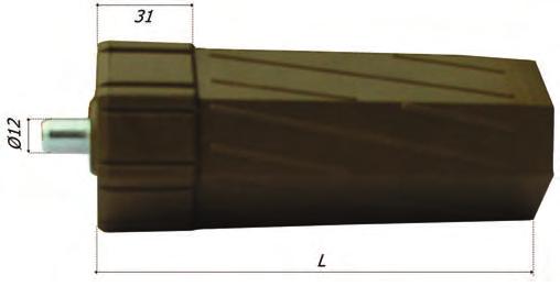 CALOTTE CAPS CALOTTA PVC CON PERNO TONDO PVC CAP WITH ROUND PIVOT Per rullo ott. Ø For reel oct. Ø L 1082.MA.60 60 147 100 1082.MB.