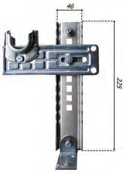 SUPPORTI E CUSCINETTI BRACKETS AND BALL BEARINGS SUPPORTO A BIFORA ADJUSTABLE BRACKET FOR DOUBLE LANCED WINDOW note